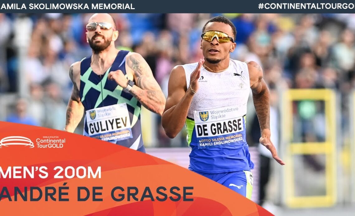 Andre De Grasse wins men's 200m in Silesia | Continental Tour Gold