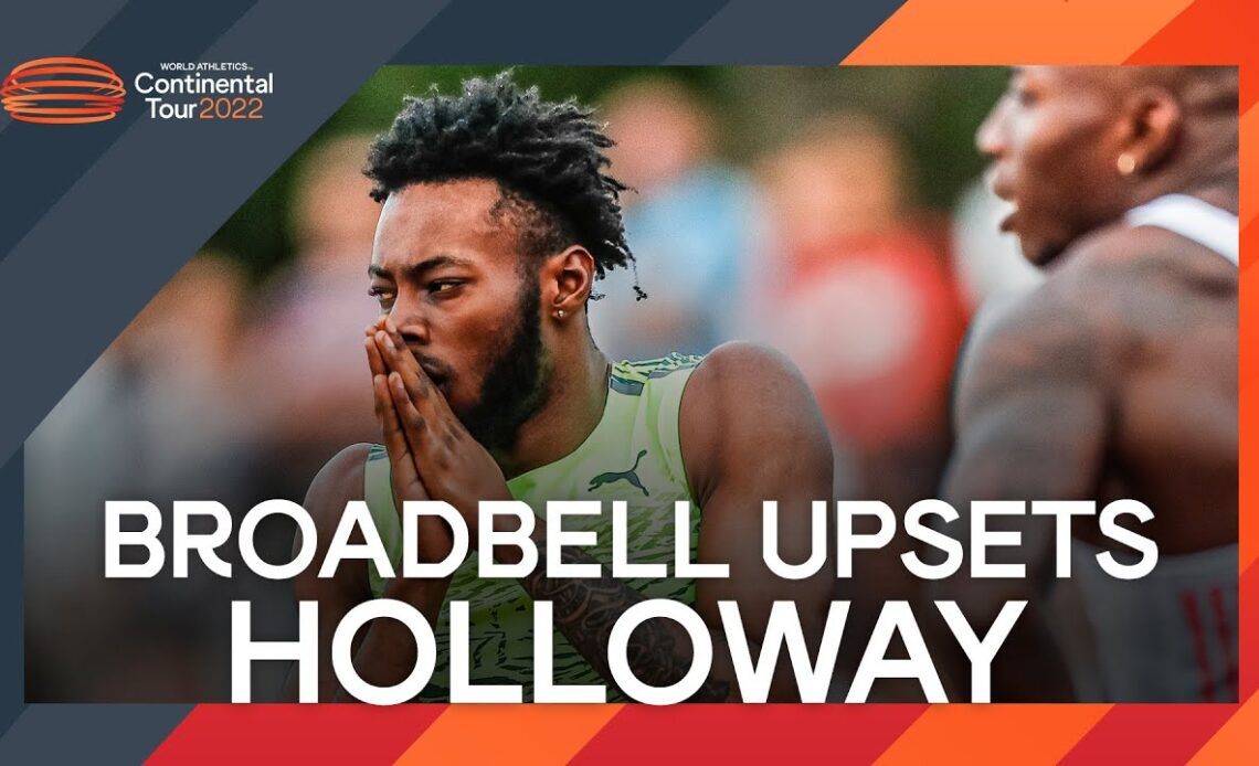 Broadbell 🇯🇲 beats world champion Holloway in men's 110m hurdles | Continental Tour Gold 2022