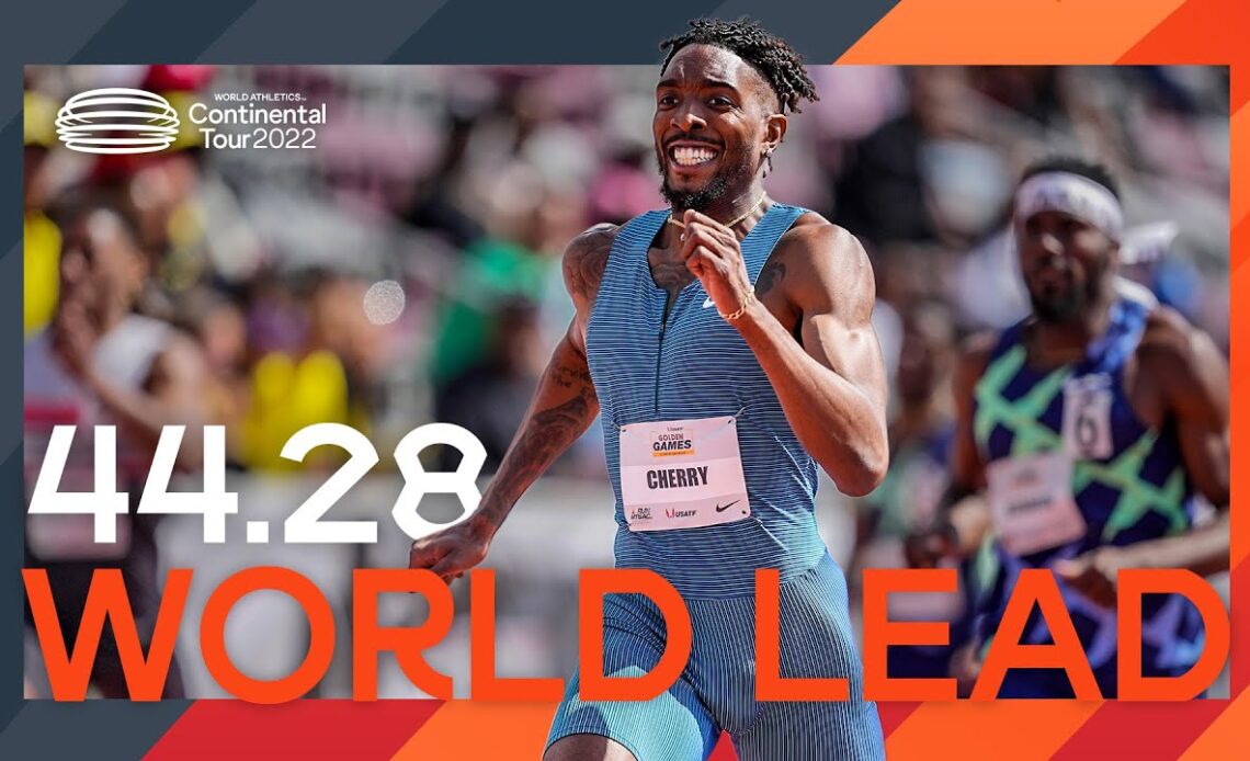 Cherry beats Dos Santos & Bednarek in world-leading 44.28 over 400m | Continental Tour Gold 2022