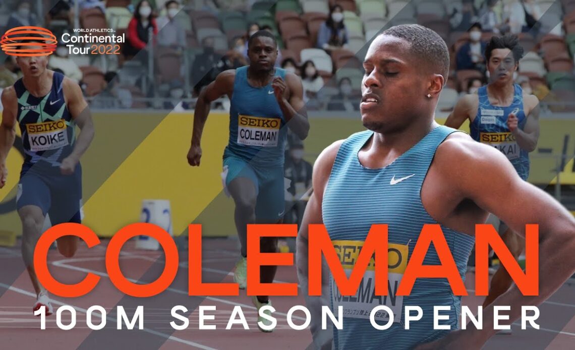 Christian Coleman opens his 100m season with a 10.09 victory | Continental Tour Gold Tokyo 2022