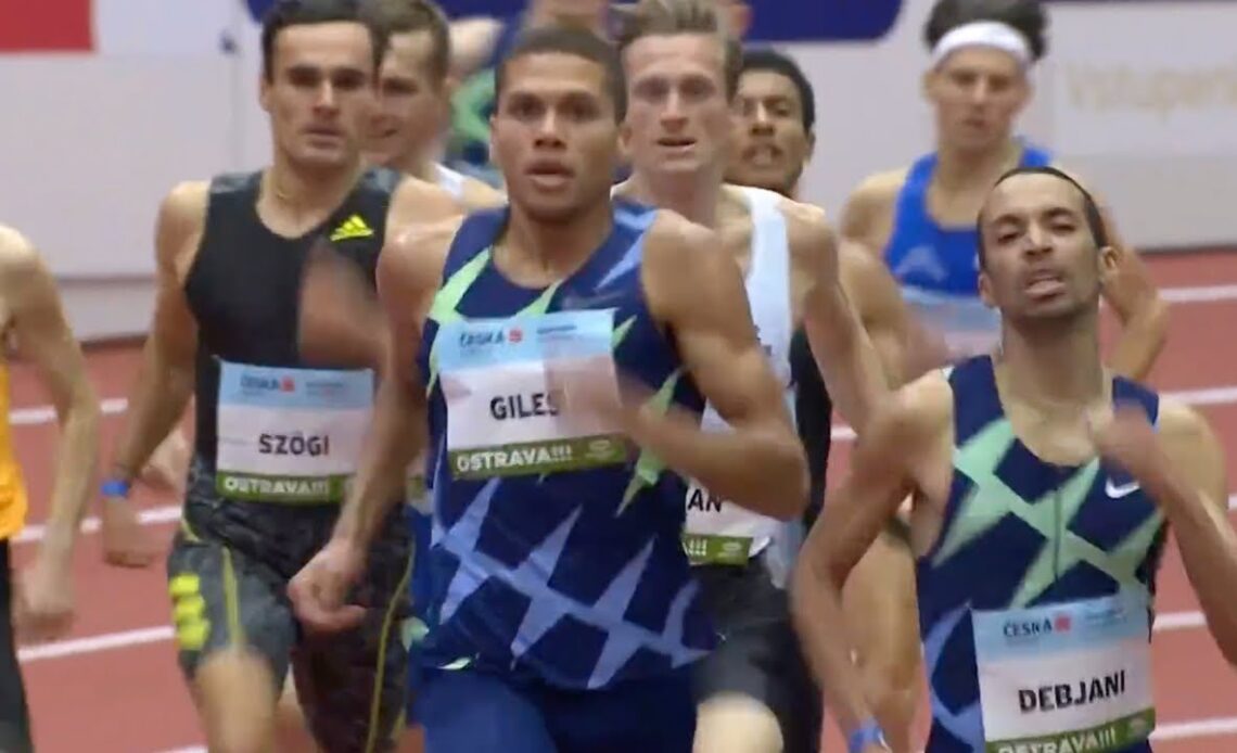 Elliot Giles World Top Three 3:35 Indoor 1500m Personal Best