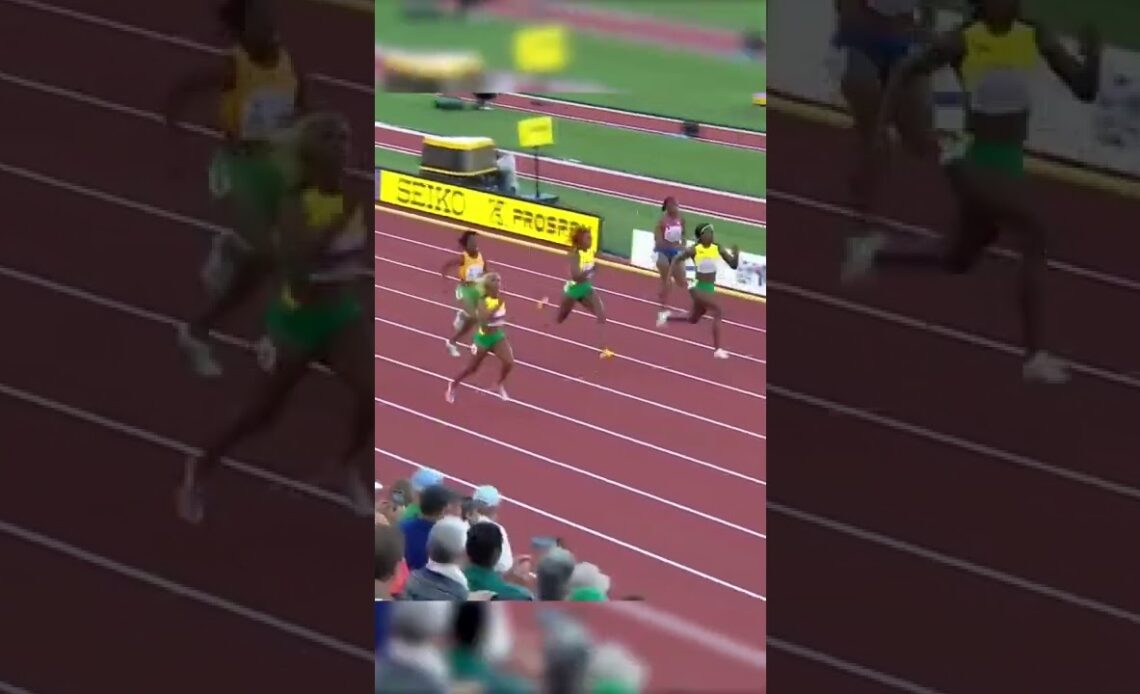 Fastest woman in the world. Jamaican 1-2-3 in women’s 100m 🇯🇲 #shorts #worldathleticschamps