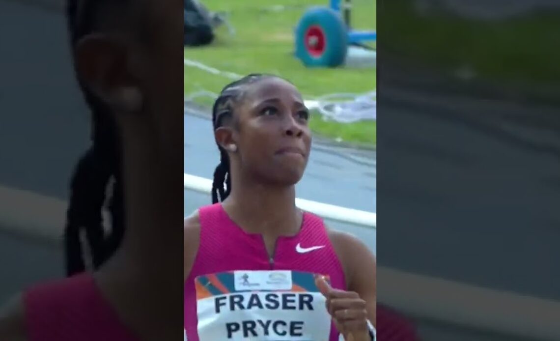 Fastest woman of 2022. Shelly-Ann Fraser-Pryce runs 10.67 #shorts