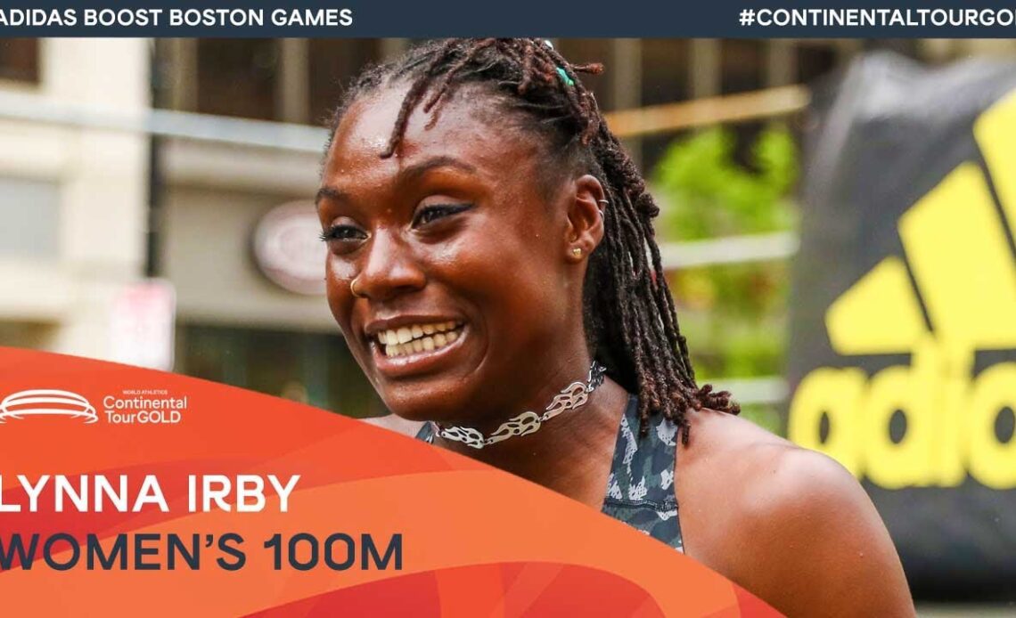 Lynna Irby wins 150m in Boston | Continental Tour Gold