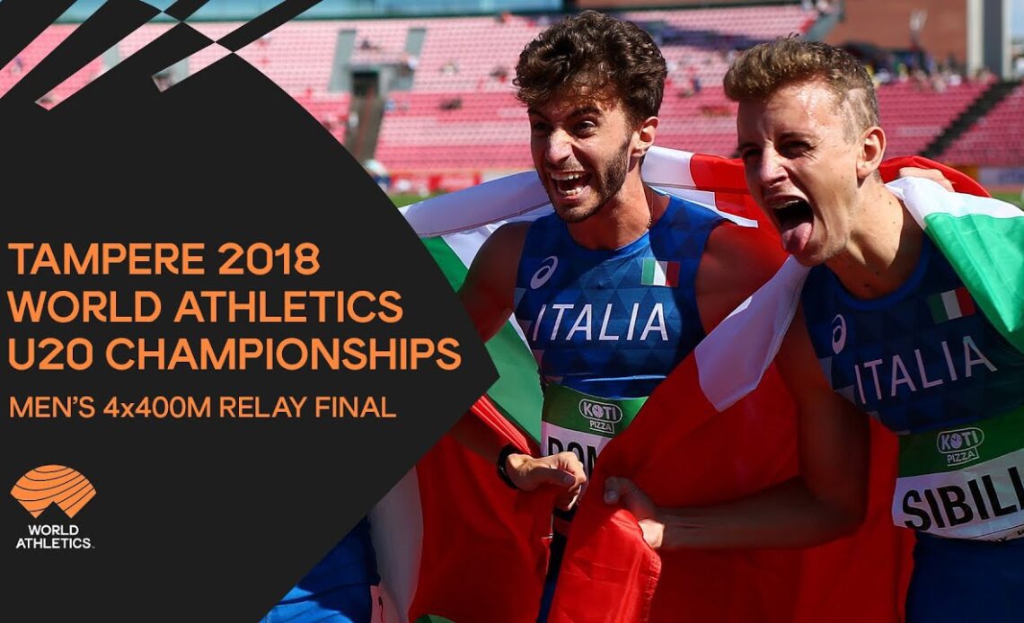 Men's 4x400m Relay Final - World Athletics U20 Championships Tampere 2018