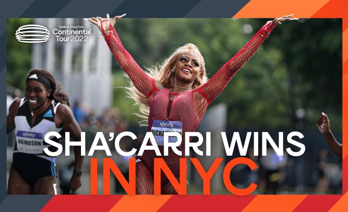 Sha'Carri Richardson victorious over 200m in New York | Continental Tour Gold New York City 2022