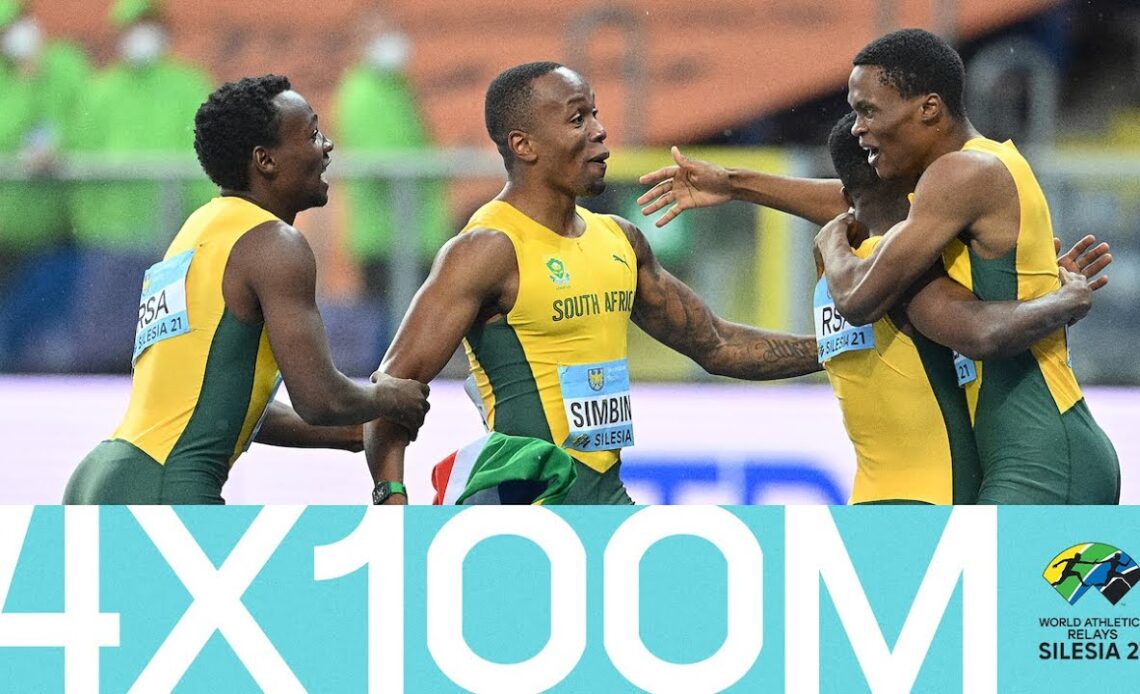 South Africa clinch 4x100m victory | World Athletics Relays