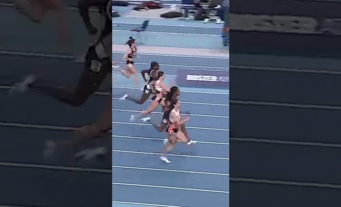 Swoboda beats Olympic champion Thompson-Herah over 60m #shorts