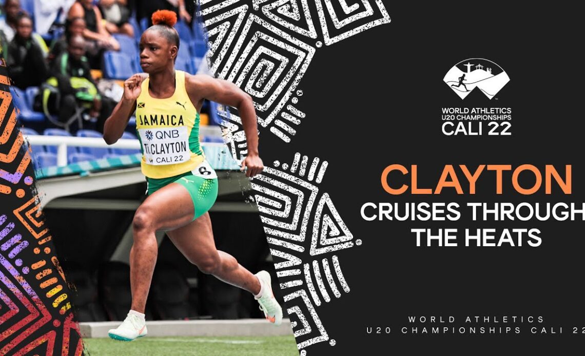 Tina Clayton wins 100m heat in 11.38 | World Athletics U20 Championships Cali 2022