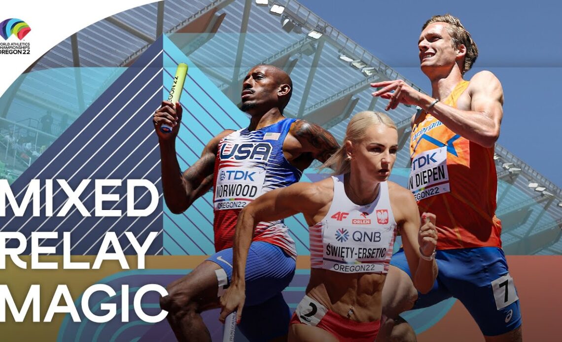 USA lead qualification for the mixed 4x400m relay | World Athletics Championships Oregon 22