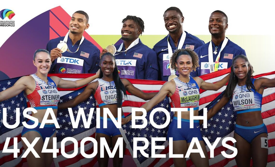 USA secure 4x400m relay victory | World Athletics Championships Oregon 22
