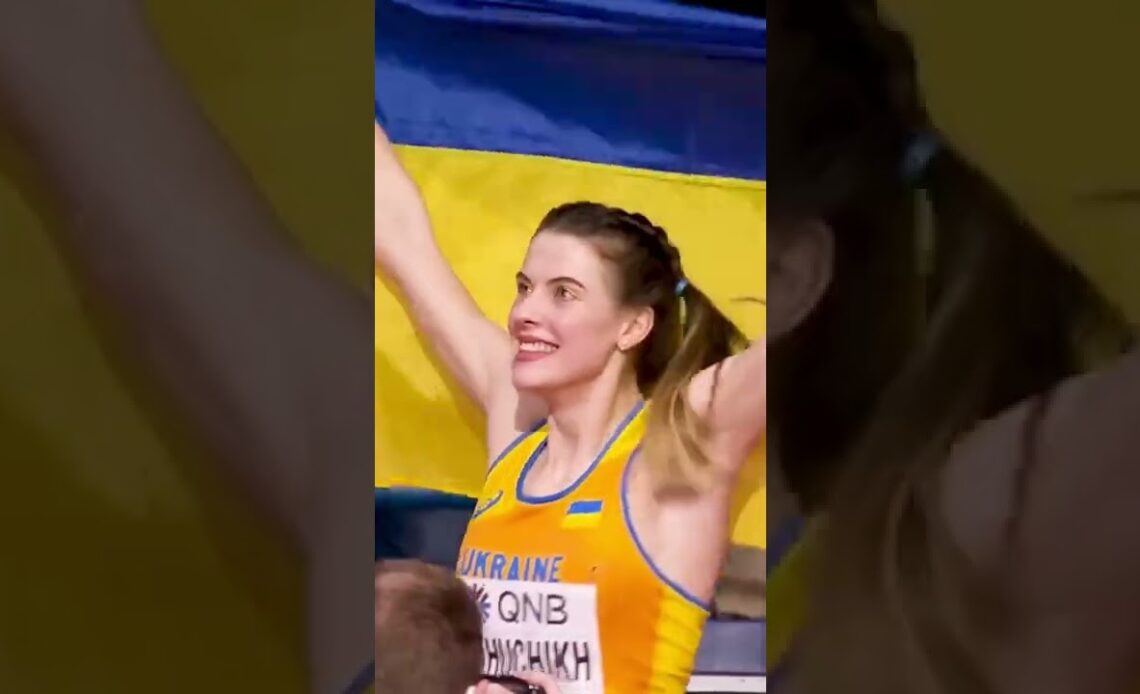 Ukraine triumph in emotional high jump #shorts #trackandfield