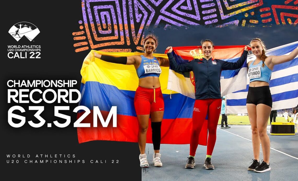 Vilagos breaks CR to repeat her world U20 javelin title | World Athletics U20 Championships Cali 22