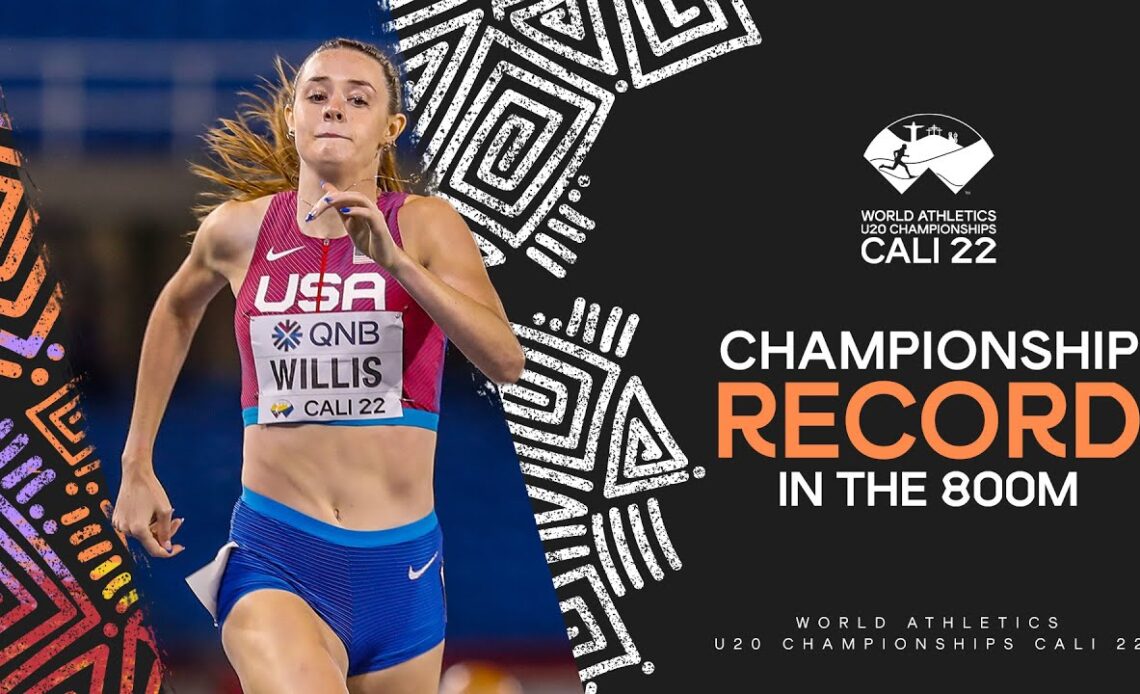 Willis breaks championship record for 800m gold | World Athletics U20 Championships Cali 2022