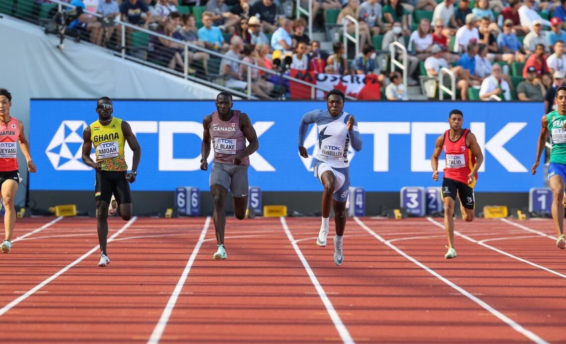 Joseph Fahnbulleh Headed to Finals of 200 Meters at World Championships