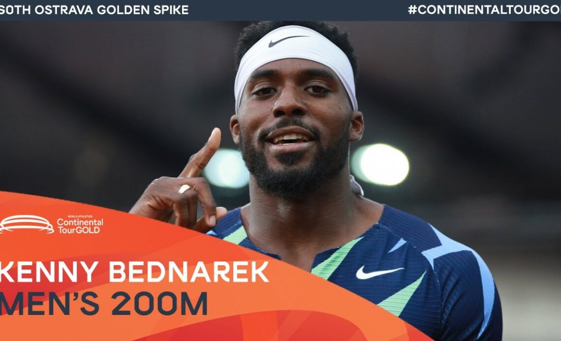 Kenny Bednarek storms to 200m victory in 19.93 | Ostrava Golden Spike Continental Tour Gold
