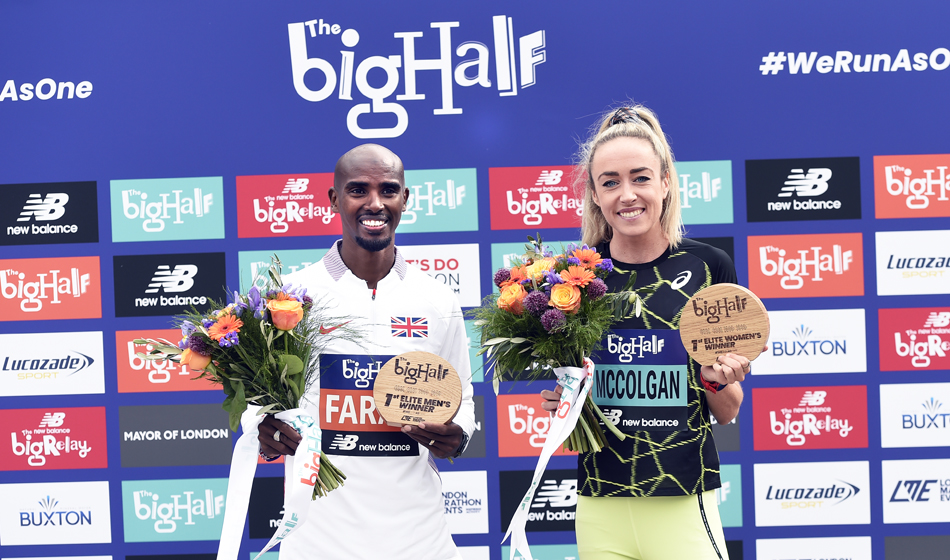 Sir Mo Farah and Eilish McColgan dominate at Big Half in London