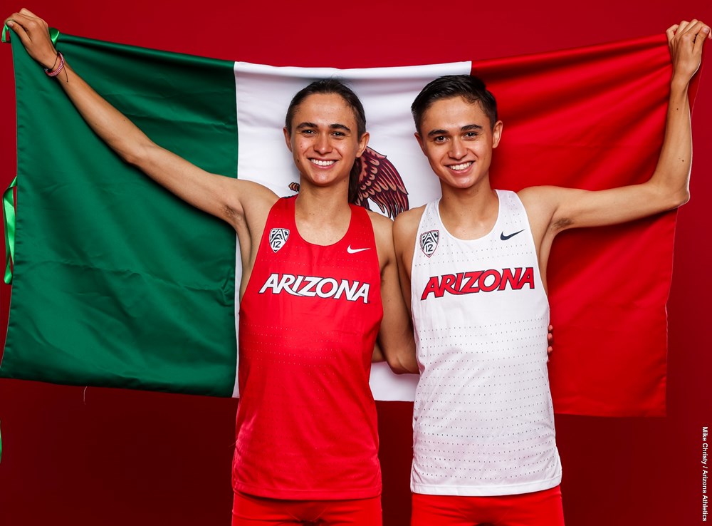 Iker Sanchez Lopez, Ian Sanchez Lopez â?? TUCSON, ARIZ. -- Cross country photo day.Aug. 19, 2022. Photo by Mike Christy / Arizona Athletics