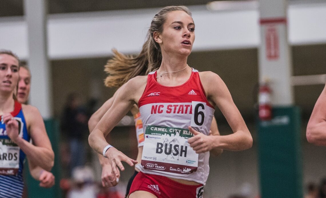 Bush, Tuohy set school records at first indoor track and field meet