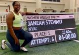 DyeStat.com - News - Janeah Stewart Equals World All-Time Best in Weight Throw With 84-Foot Effort at Vanderbilt Invitational