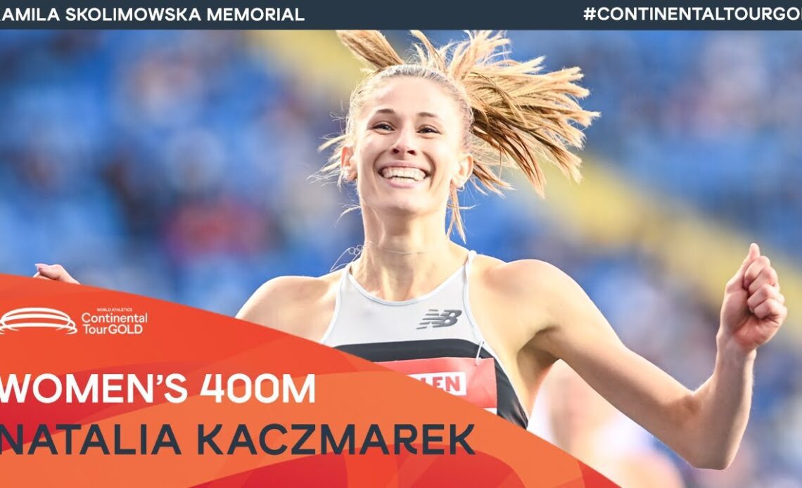 Natalia Kaczmarek wins women's 400m in Silesia | Continental Tour Gold
