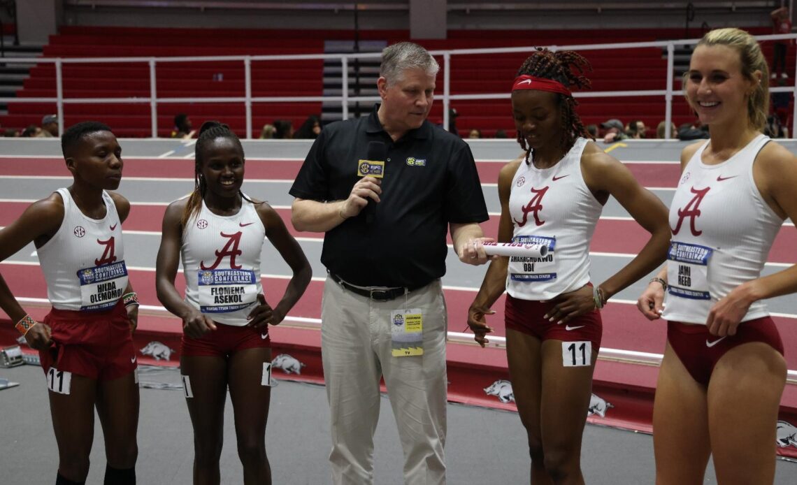 Alabama Strikes Gold on Opening Day of SEC Track and Field Indoor Championships