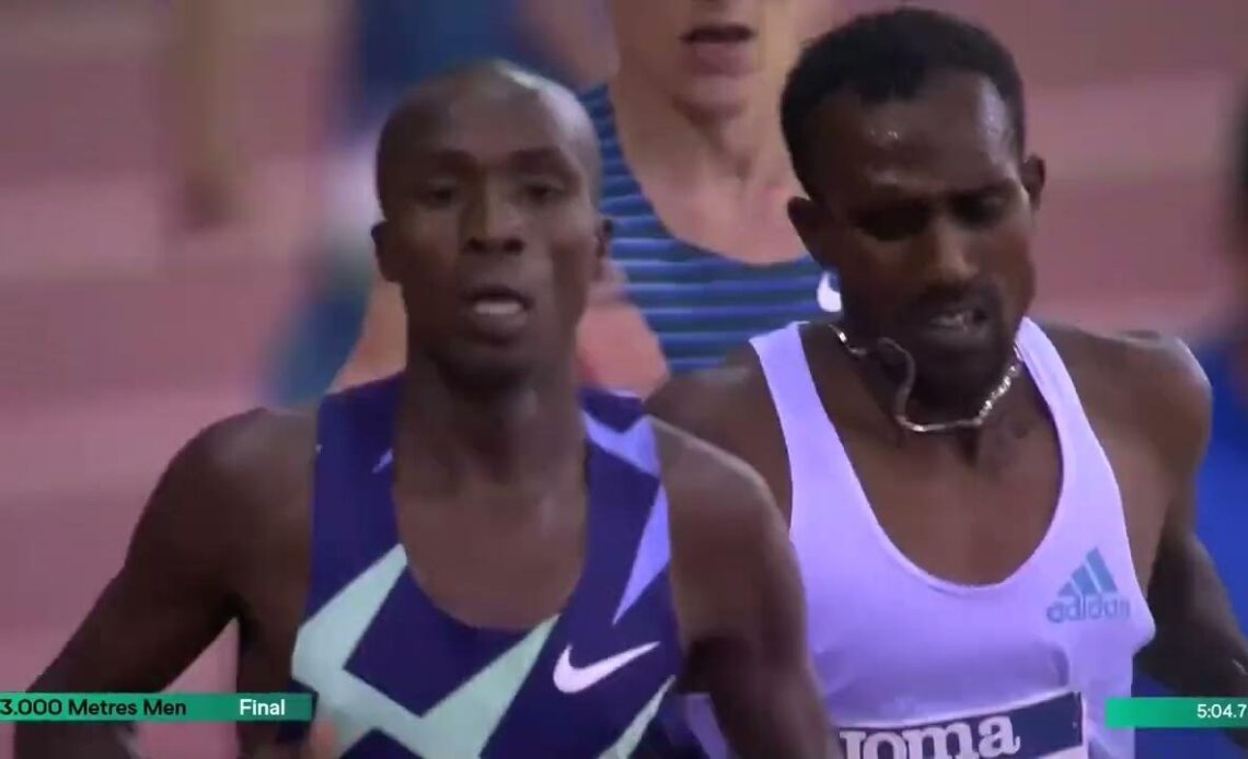 Amos Bett OUTLASTS Birhanu Balew In Madrid 3000m