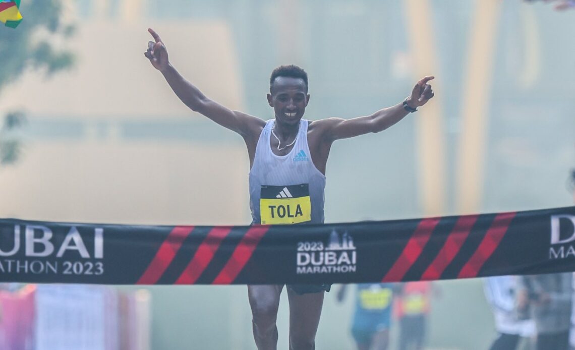 Coffee With Larry, Abdisa Tola wins Dubai Marathon men's division, his sister-in-law, Dera Dida wins women's division at Dubai!