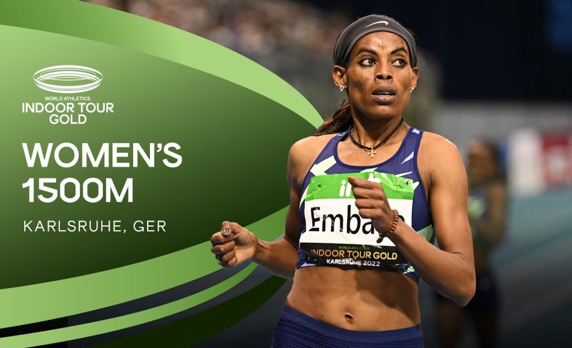 Ethiopian 1-2-3 in the women's 1500m | World Indoor Tour Gold Karlsruhe 2022