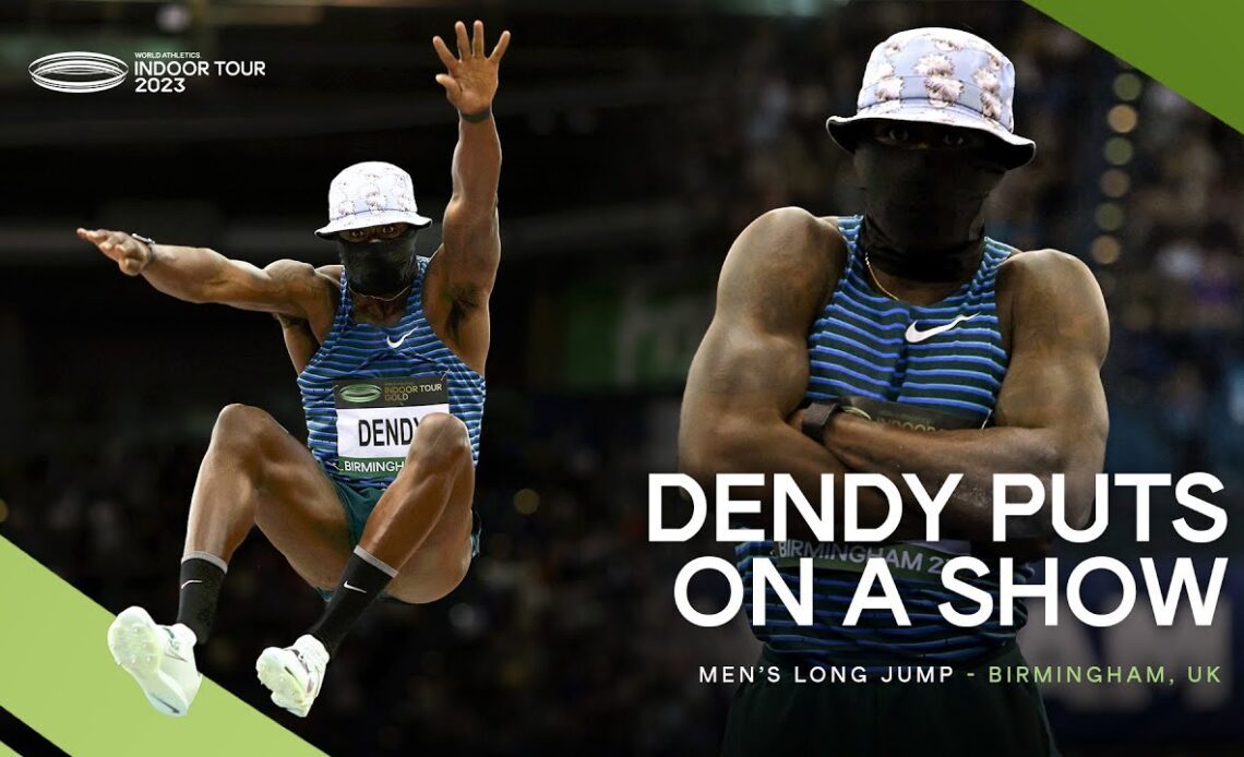 Huge final attempt from Dendy 🇺🇸 in the men's long jump | World Indoor Tour 2023