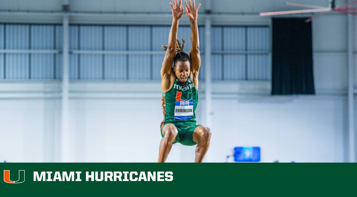 Hurricanes Earn Multiple Finals Spots On Day 2, Robinson Captures Long Jump Silver Medal – University of Miami Athletics