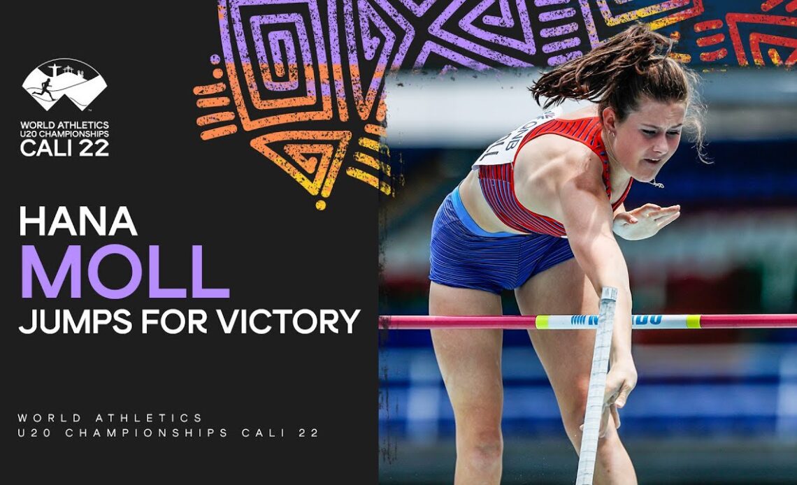Moll strikes world U20 pole vault gold with 4.35m | World Athletics U20 Championships Cali 2022