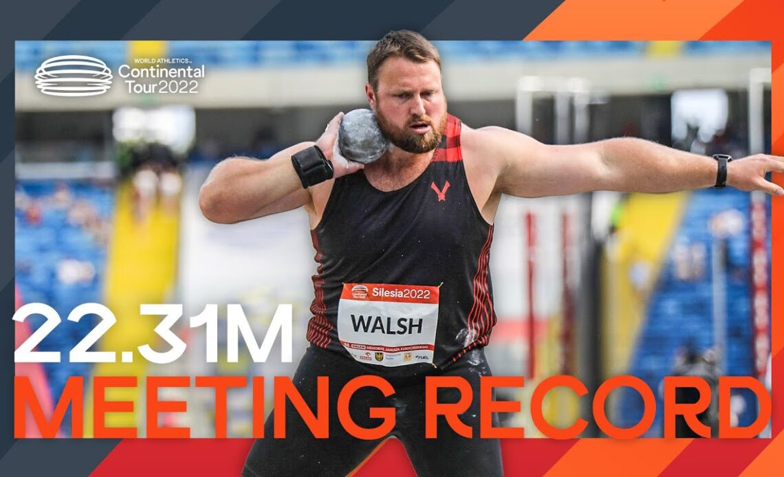 Tom Walsh beats Kovacs with shot put meeting record | Continental Tour Gold Chorzow 2022