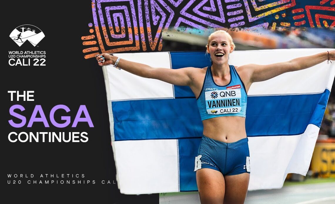 Vanninen successfully defends her heptathlon title | World Athletics U20 Championships Cali 2022