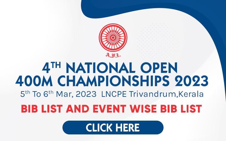 4th National Open 400m Championships 2023 – Bib Lists