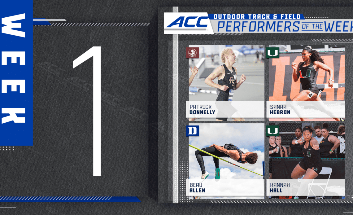 ACC Announces First Outdoor T&F Weekly Honors of 2023 Season