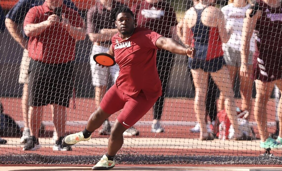 Alabama Thrower DeMarco Lemons Victorious in Discus at Bulldog Relays