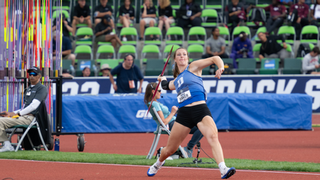 Baker Shatters Meet, Facility Javelin Record on Day One