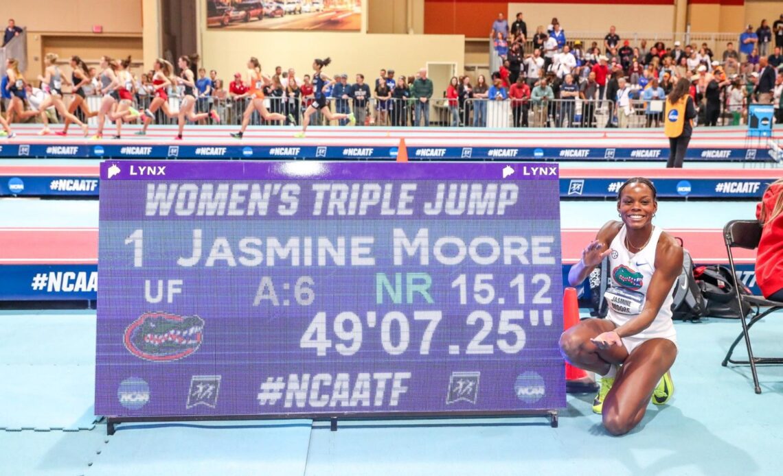 Jasmine Moore Leads the Way With Two National Titles at the NCAA Indoor Championships
