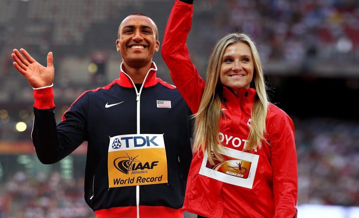 Ashton Eaton and Brianne Theisen-Eaton react to the Heptathlon and Decathlon