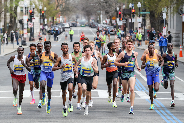 BEADLESCOMB, ABEBE WIN B.A.A. 5-K IN SPRINT FINISHES (April 15)