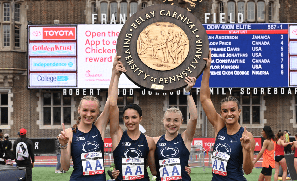 Nittany Lion Women Claim Second Consecutive 4x800 Championship of America on Final Day of Penn Relays