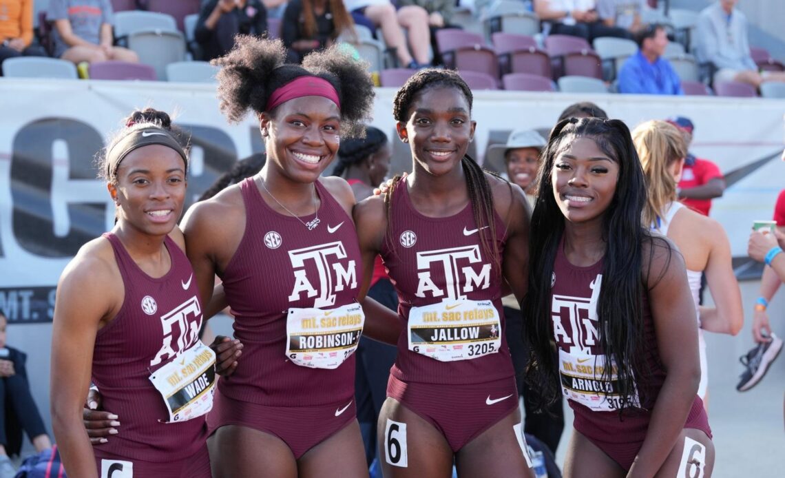 Women’s 4x400m Blazes Collegiate Field on Final Day of Mt. SAC Relays - Texas A&M Athletics