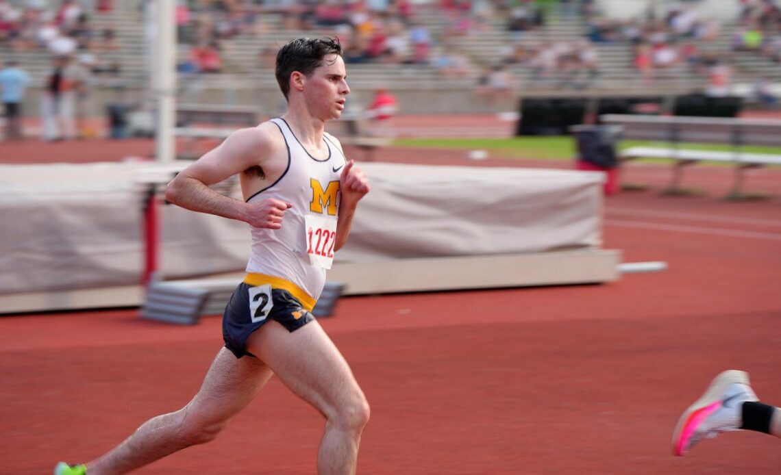Brady Wins 10,000 Meters, Michigan Eighth After Day One of Big Ten Championships