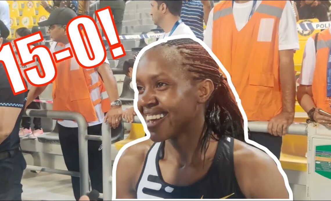 Faith Kipyegon And Jessica Hull Share Their Experience After Running Doha 1500m.