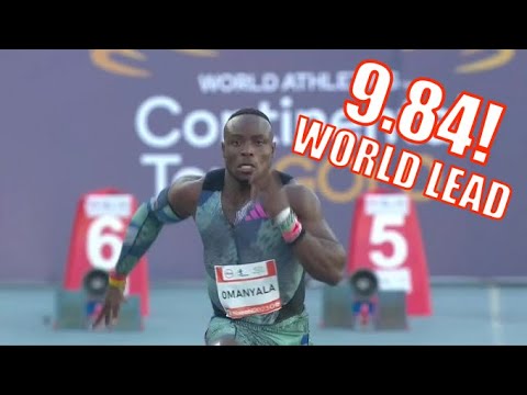 Ferdinand Omanyala 100m WORLD LEAD 9.84 Into A Headwind