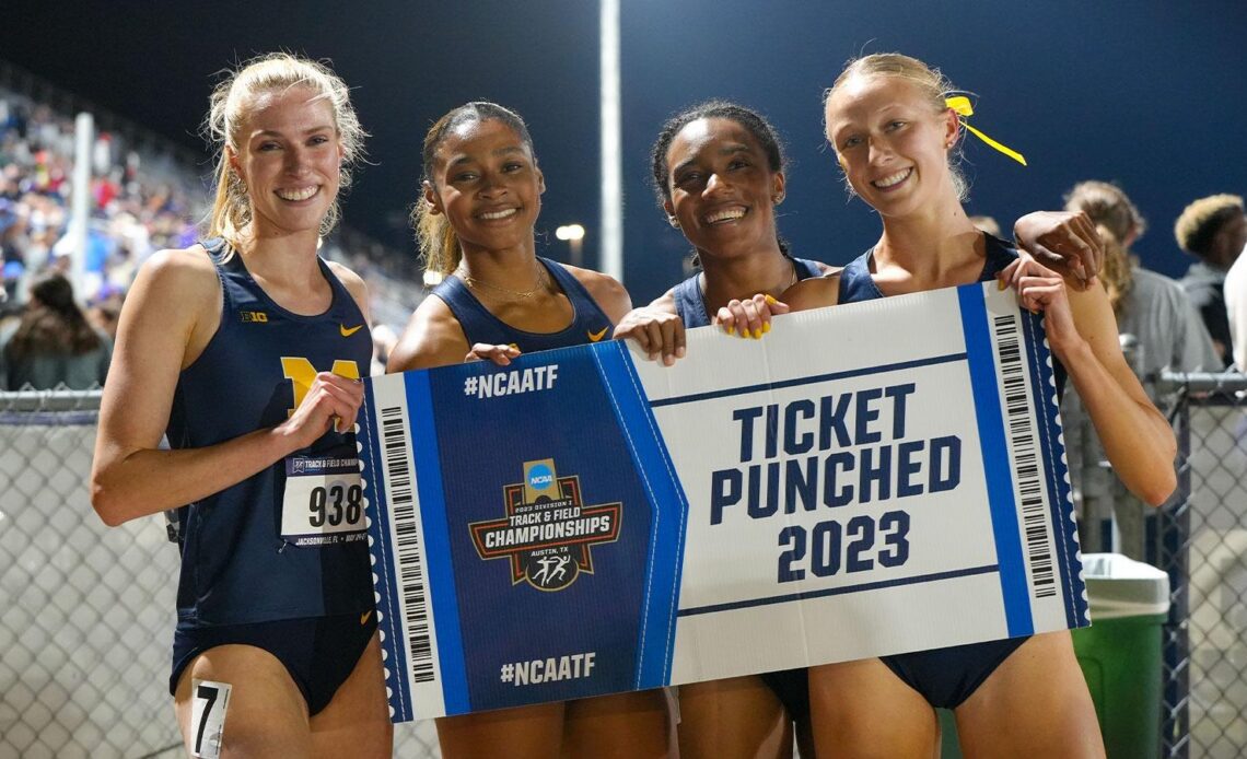 Four Wolverines, 4x400 Relay Punch Tickets to NCAA Championships