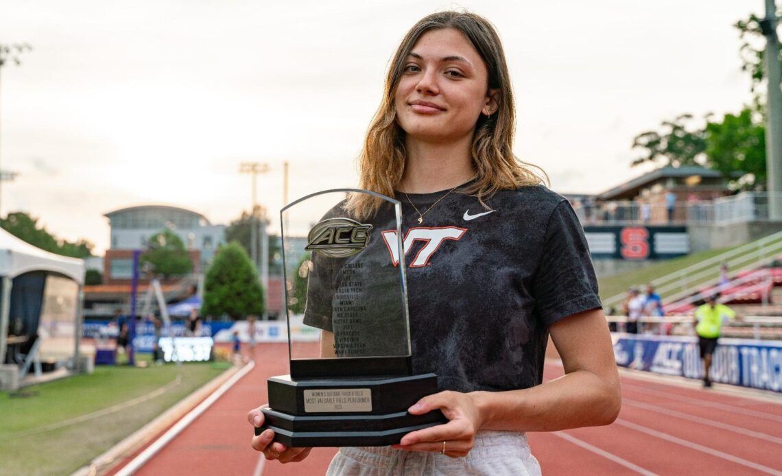 Gorlova earns field MVP, Tech women place second at ACC Outdoor Championships