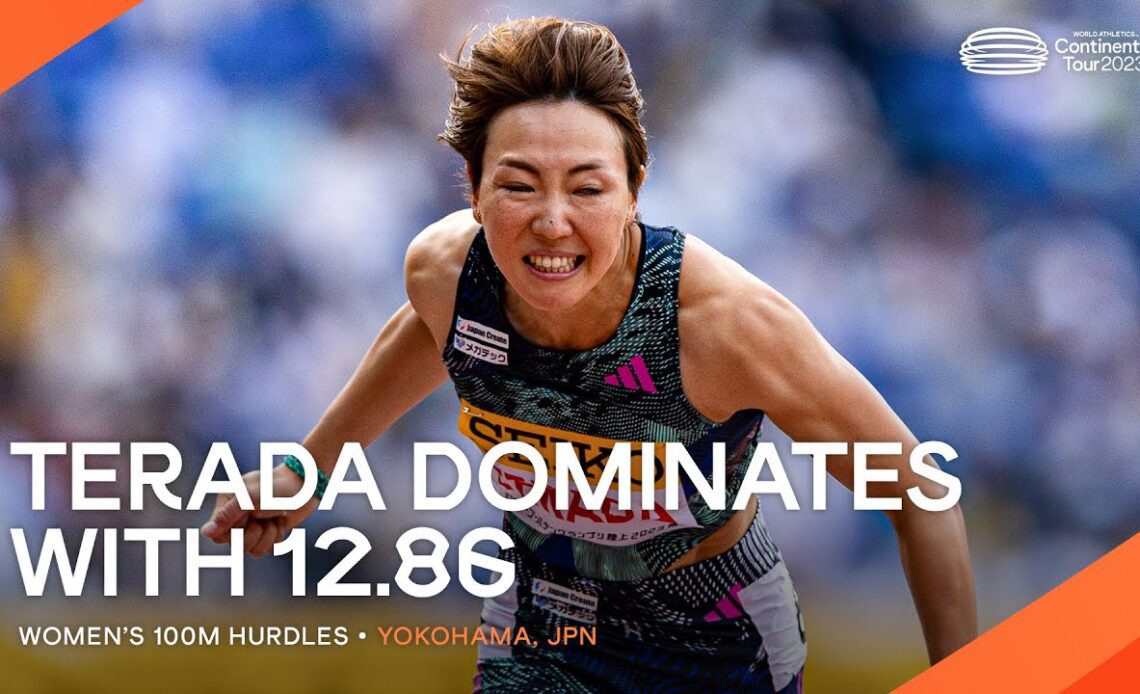 Terada for the win in the women's 100m hurdles | Continental Tour Gold 2023
