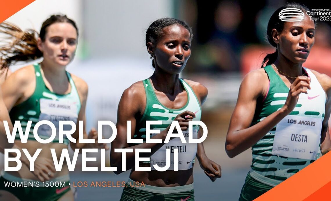 Welteji powers to 3:57.84 over 1500m | Continental Tour Gold 2023